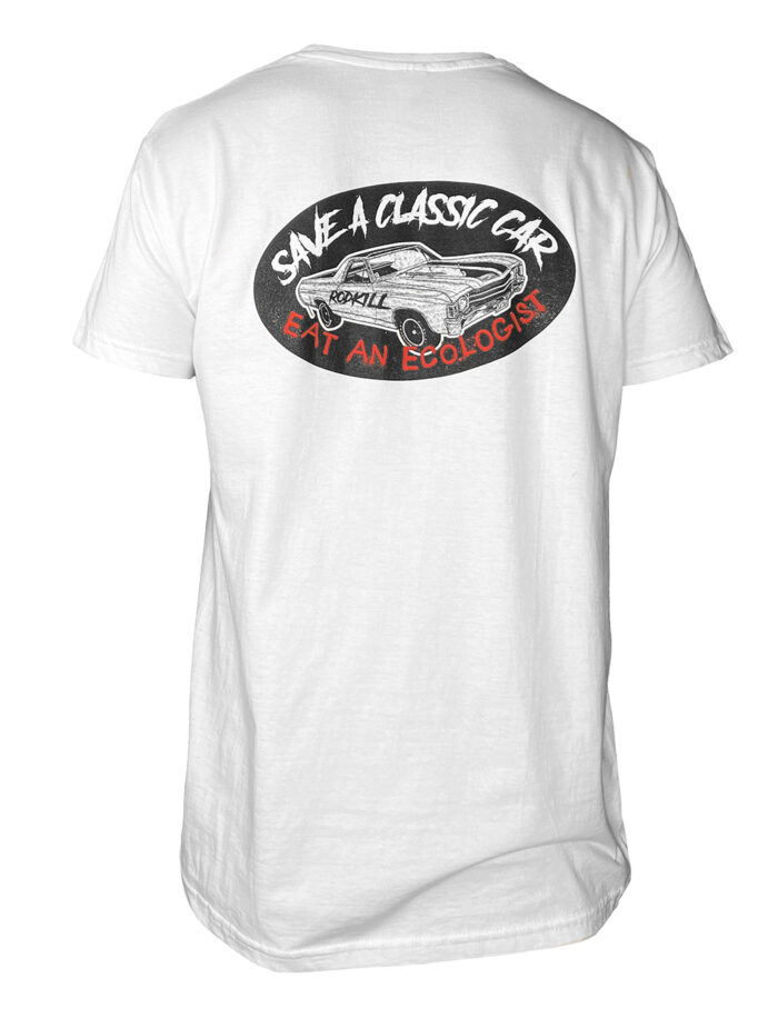 Tee-shirt Rodkill "Save a classic car" - Blanc