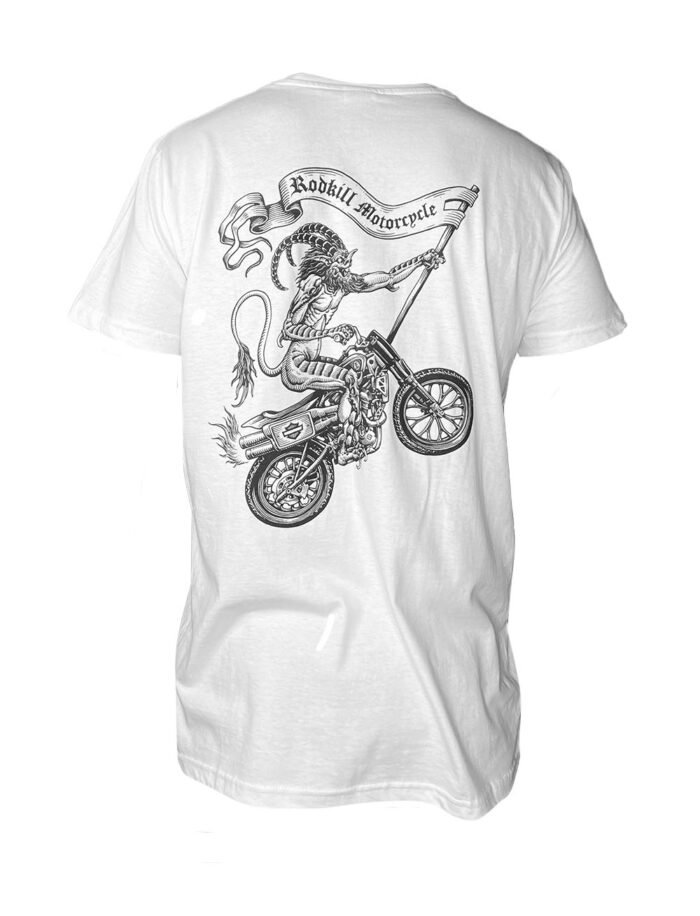 Tee-shirt Rodkill "Motorcycle" - Blanc