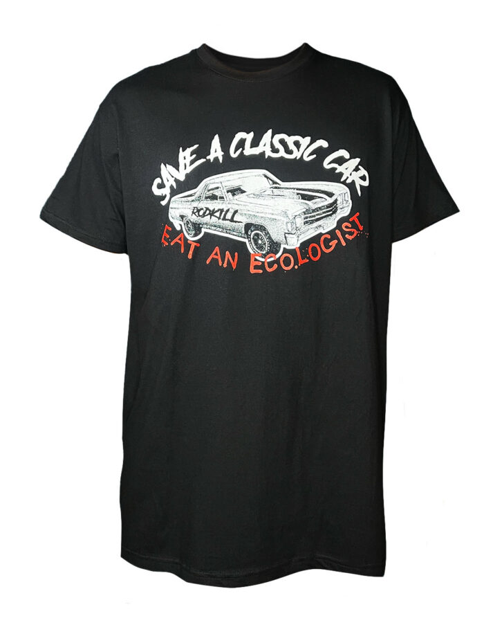 Tee-shirt Rodkill "Save a classic car" - Noir